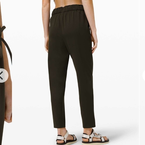 Lululemon Keep Moving 7/8 High Rise Pants Dark Olive Green 10 - Picture 13 of 16